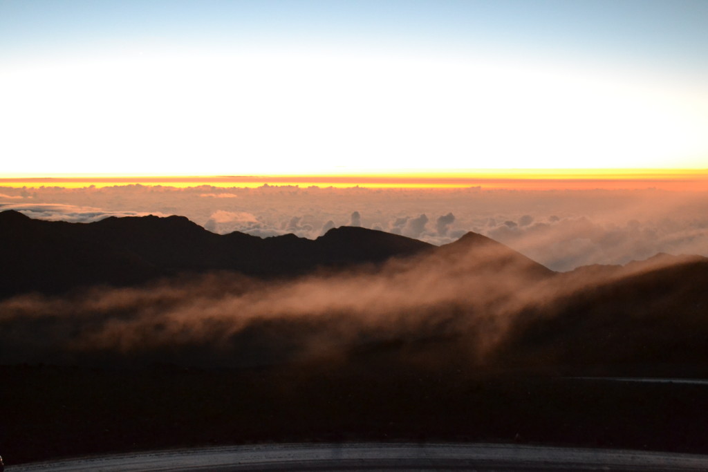 Above the clouds at Haleakala Mountain in Maui