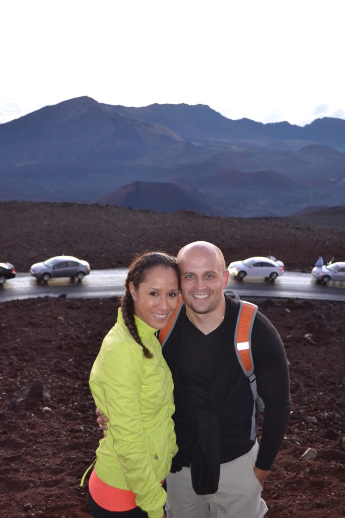 Standing at the summit of Haleakala in Maui