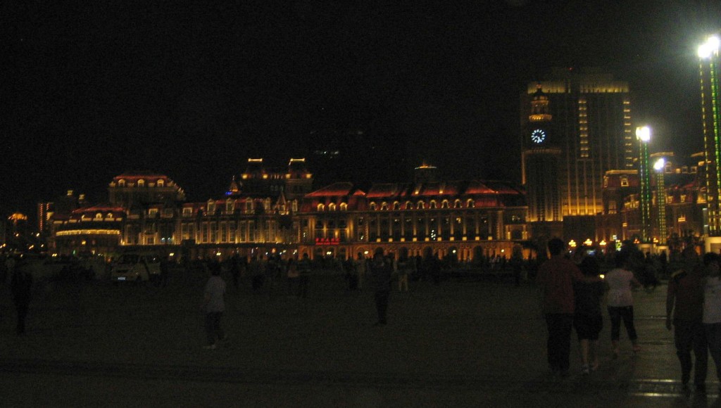 Train station in Tianjin at night