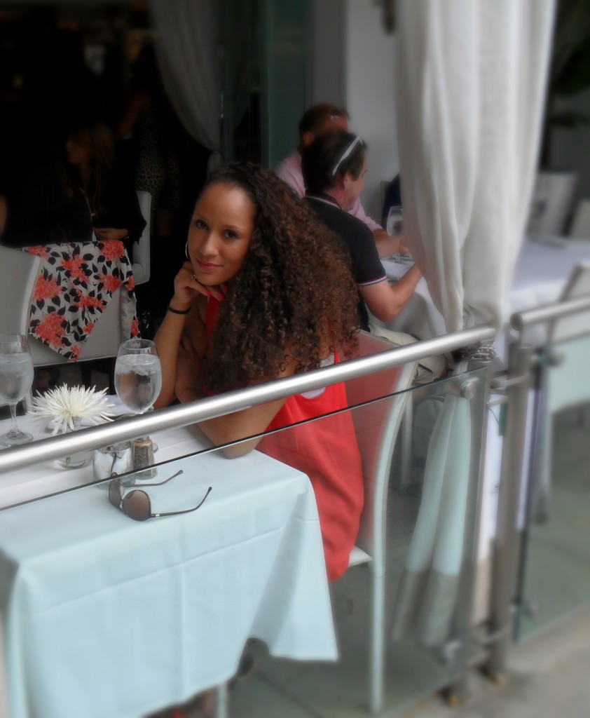 Enjoying an afternoon at Villa Blanca in Beverly Hills