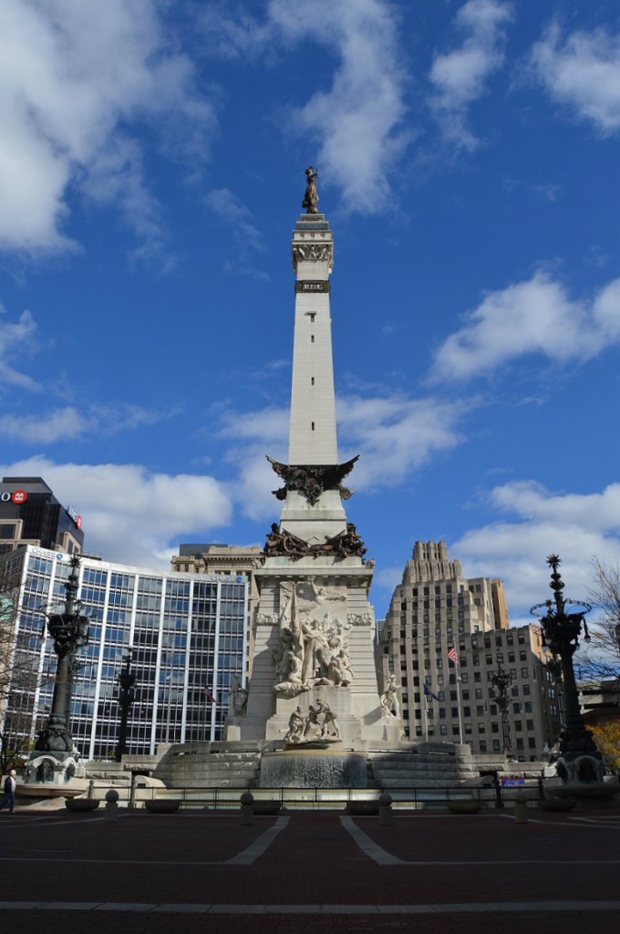 A view of the Circle in downtown Indianapolis