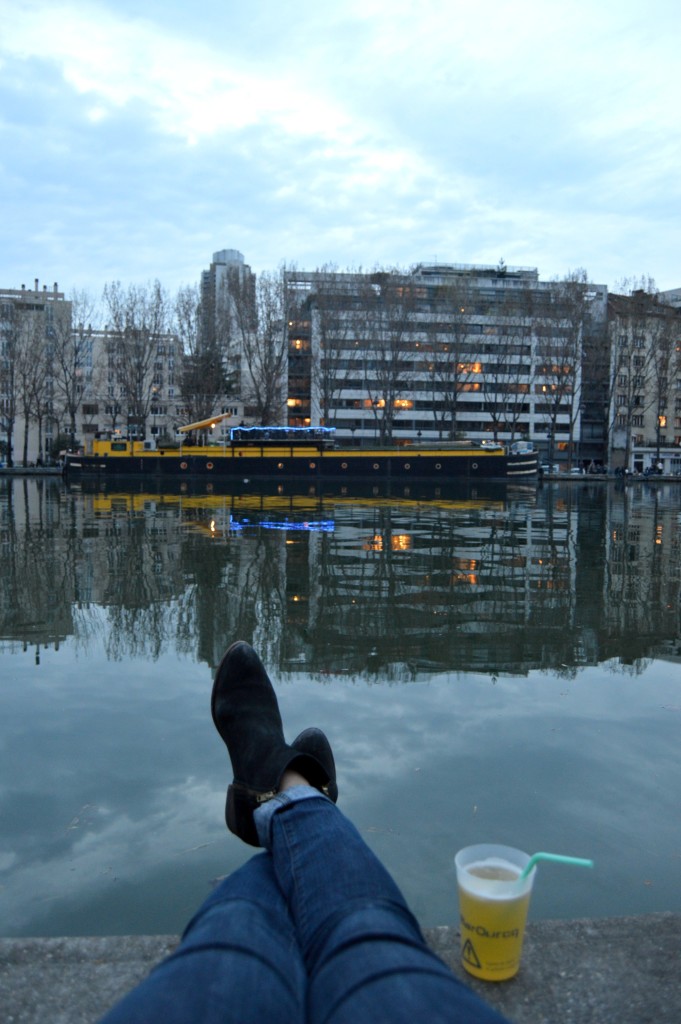 Sitting along the Bassin del la Villete