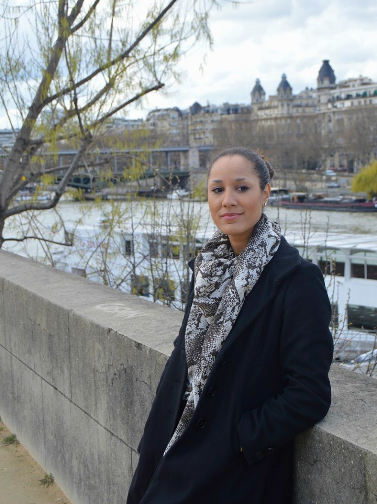 Standing along the River Seine in Paris
