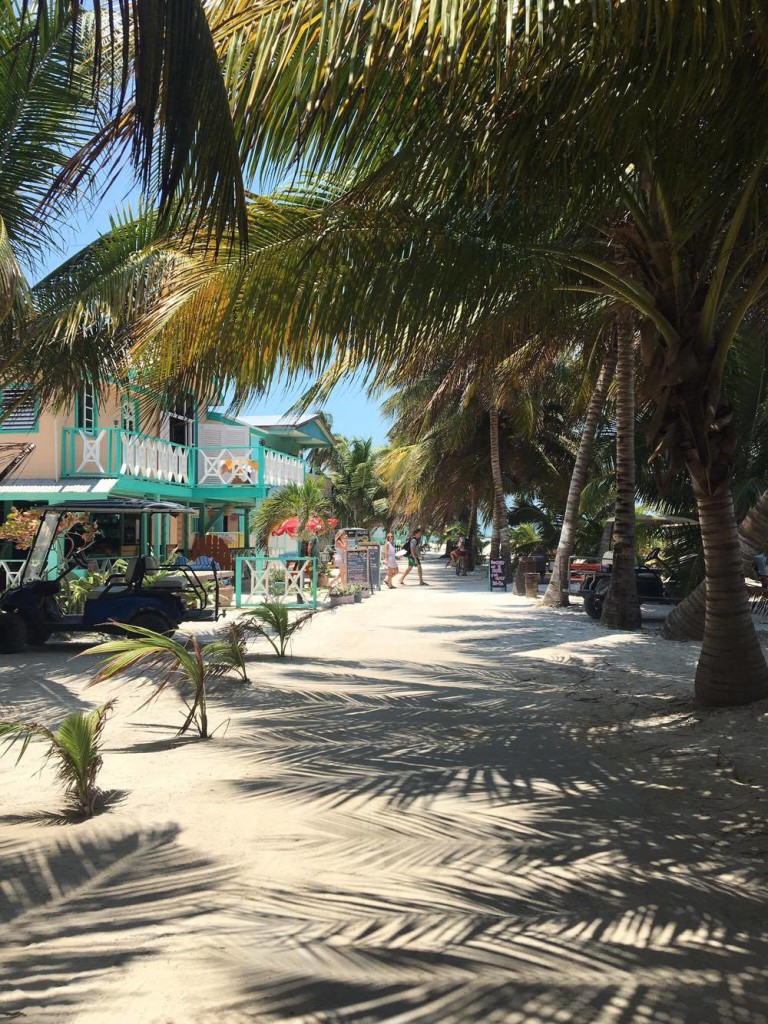 Front Street in Caye Caulker, Belize