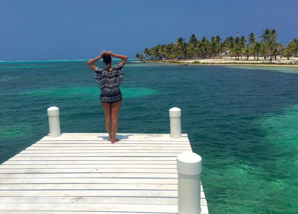 Looking out at Half Moon Caye, Belize