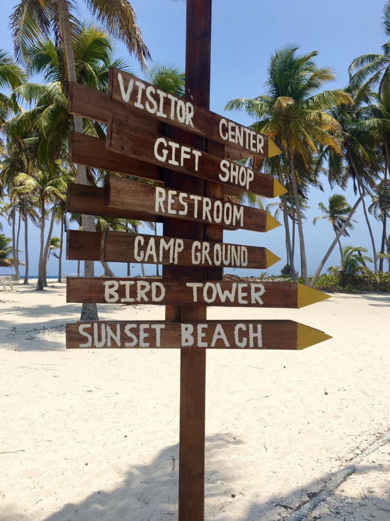 Sign on Half Moon Caye in Belize