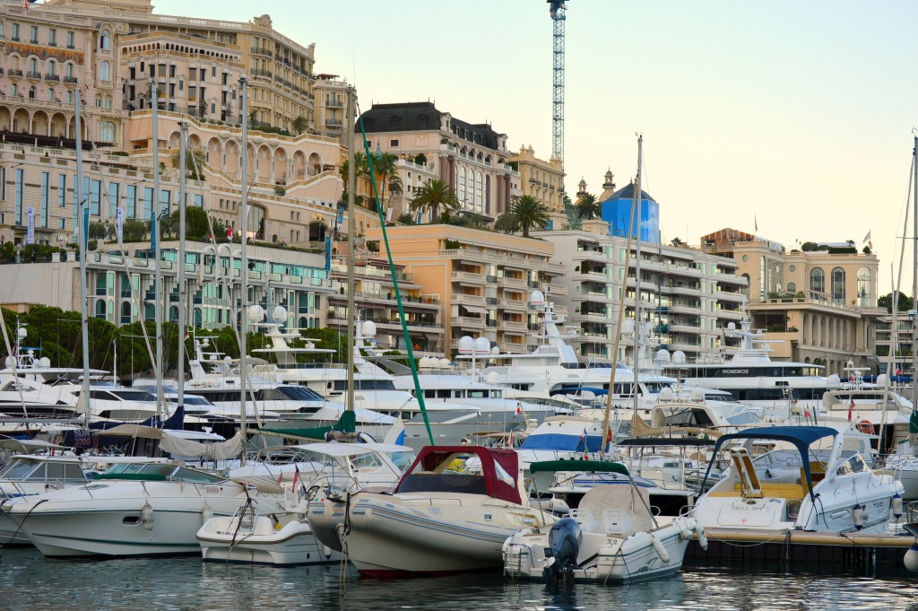 Yachts in the harbor in Monaco