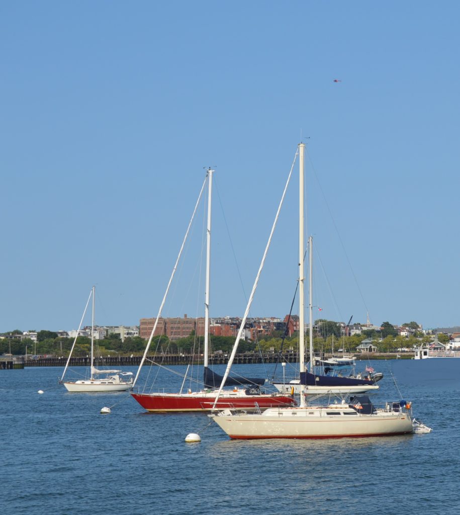 Boats in the Boston Harbor