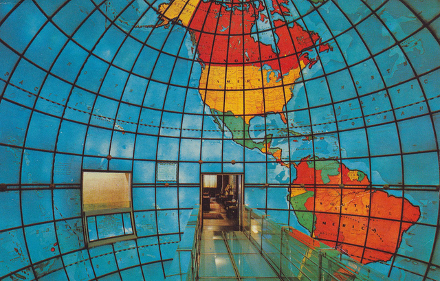 Inside the Mapparium at the Mary Baker Eddy Library