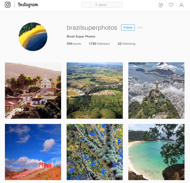 Brazil inspired instagram account