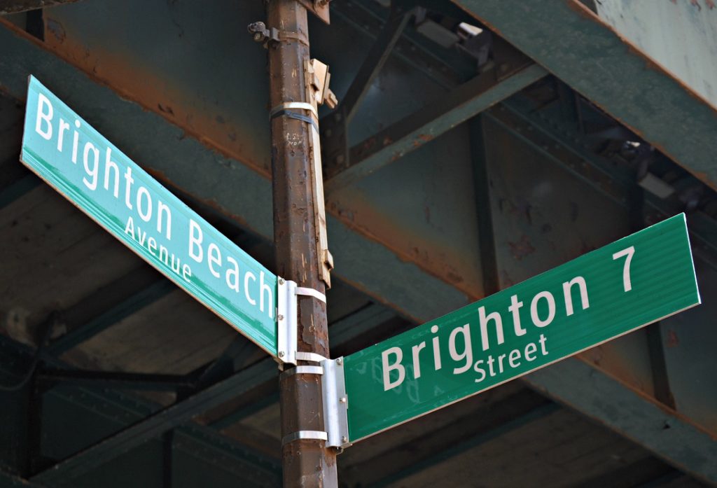 Street signs at Brighton Beach