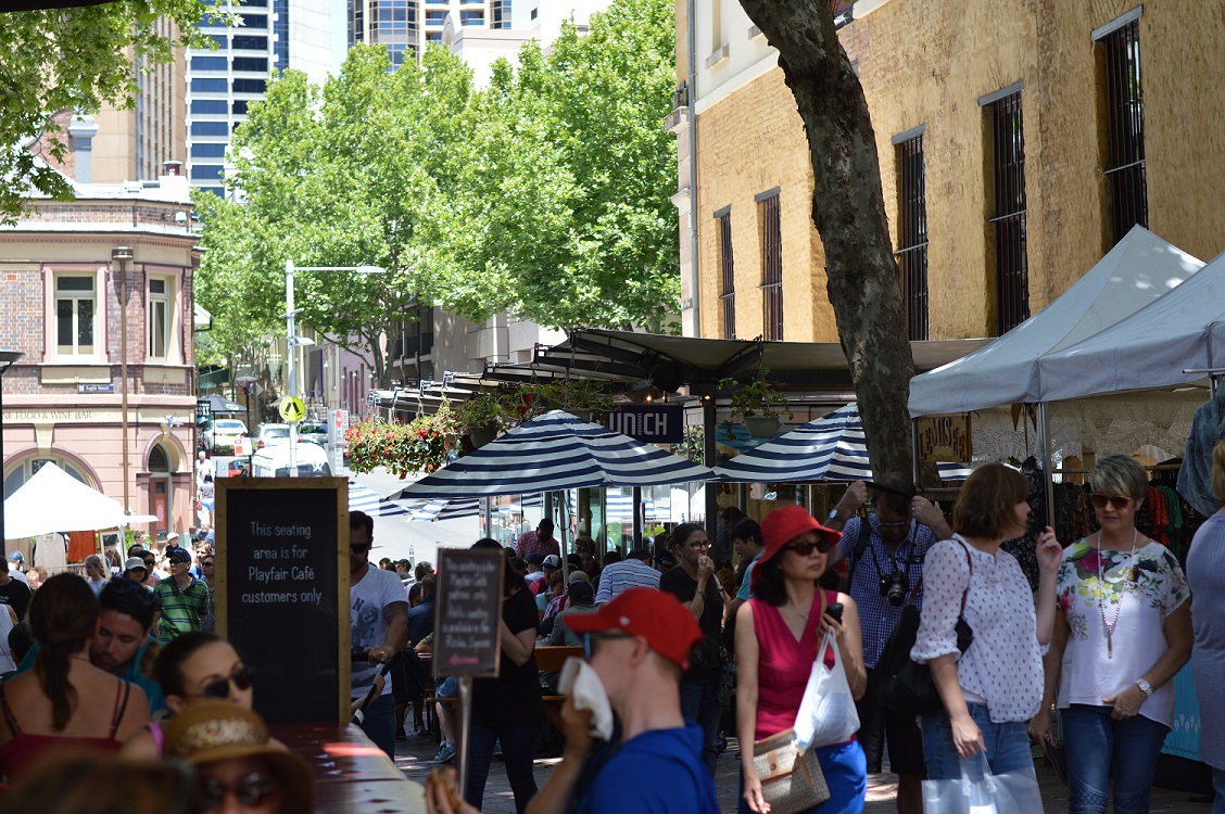 The Rocks Weekend Market in Sydney