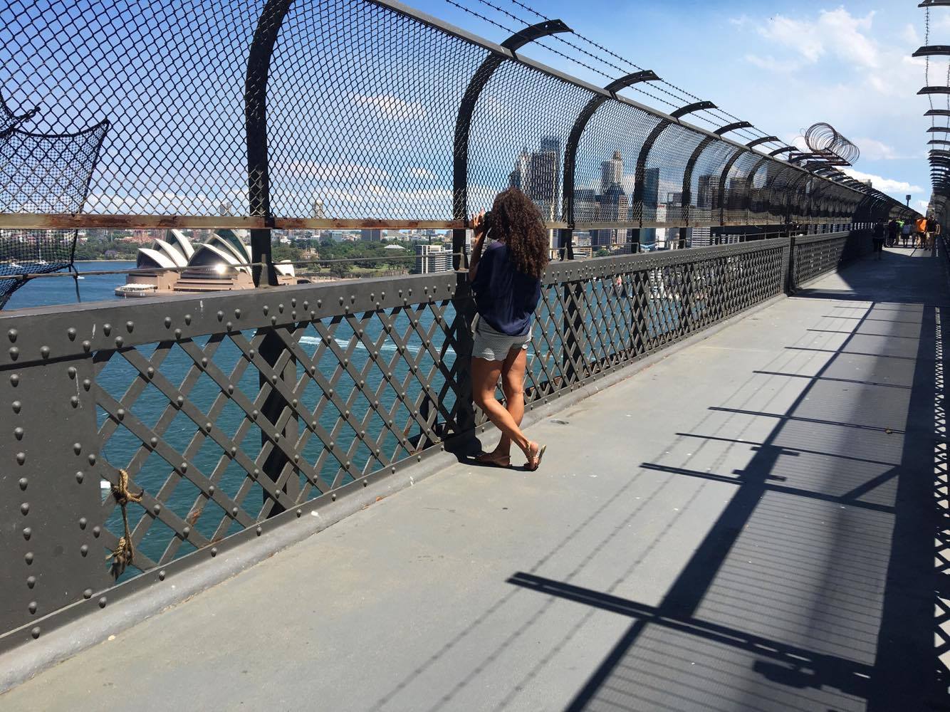 View from atop the Sydney Harbor Bridge