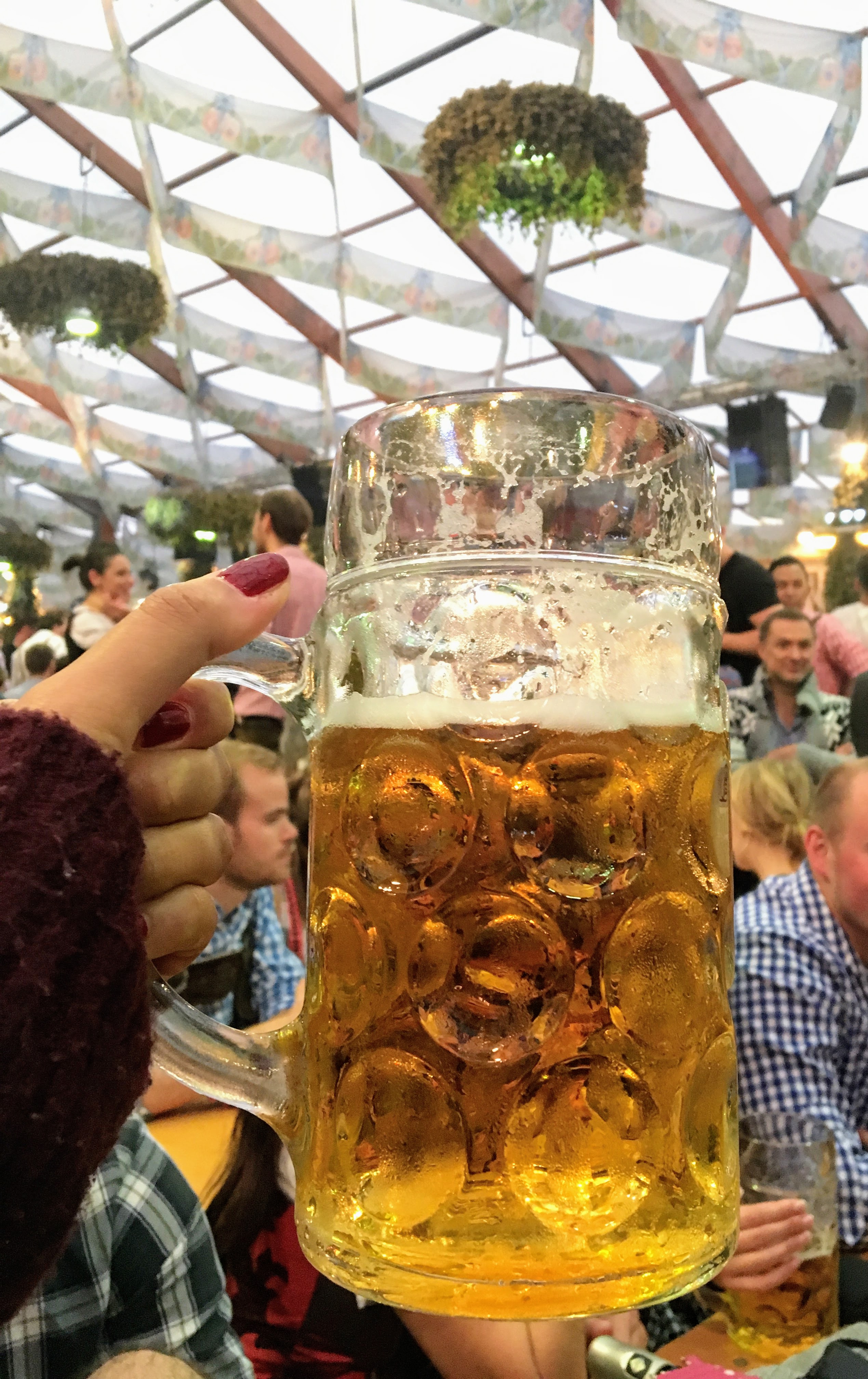 One liter beer at Oktoberfest in Munich, Germany