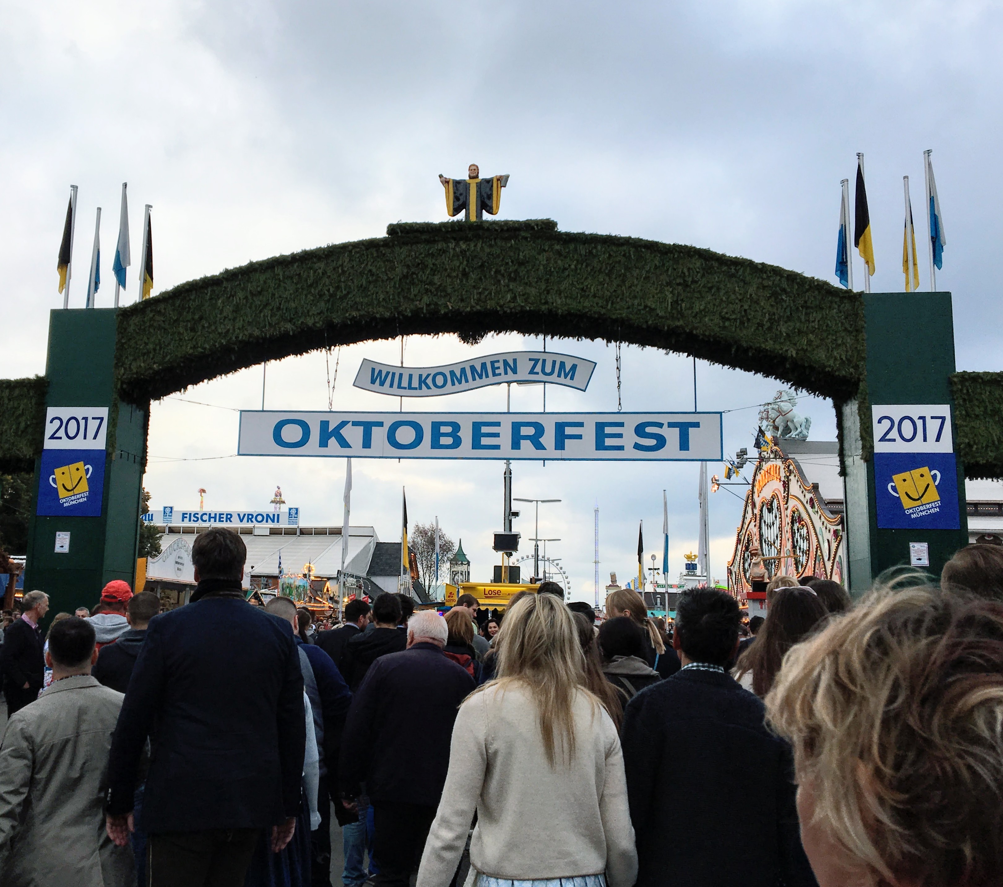 Entrance to Oktoberfest in Munich, Germany