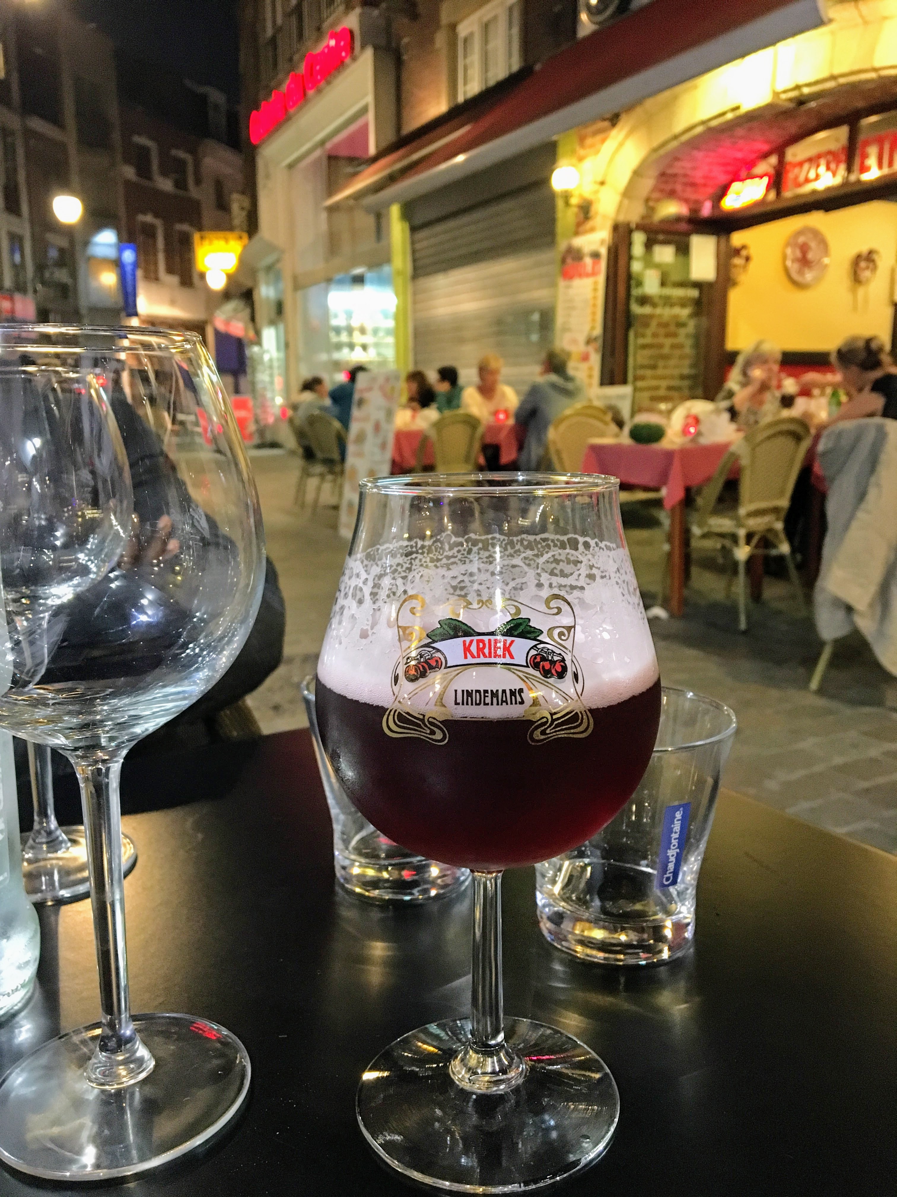 Kriek cherry beer in Brussels, Belgium