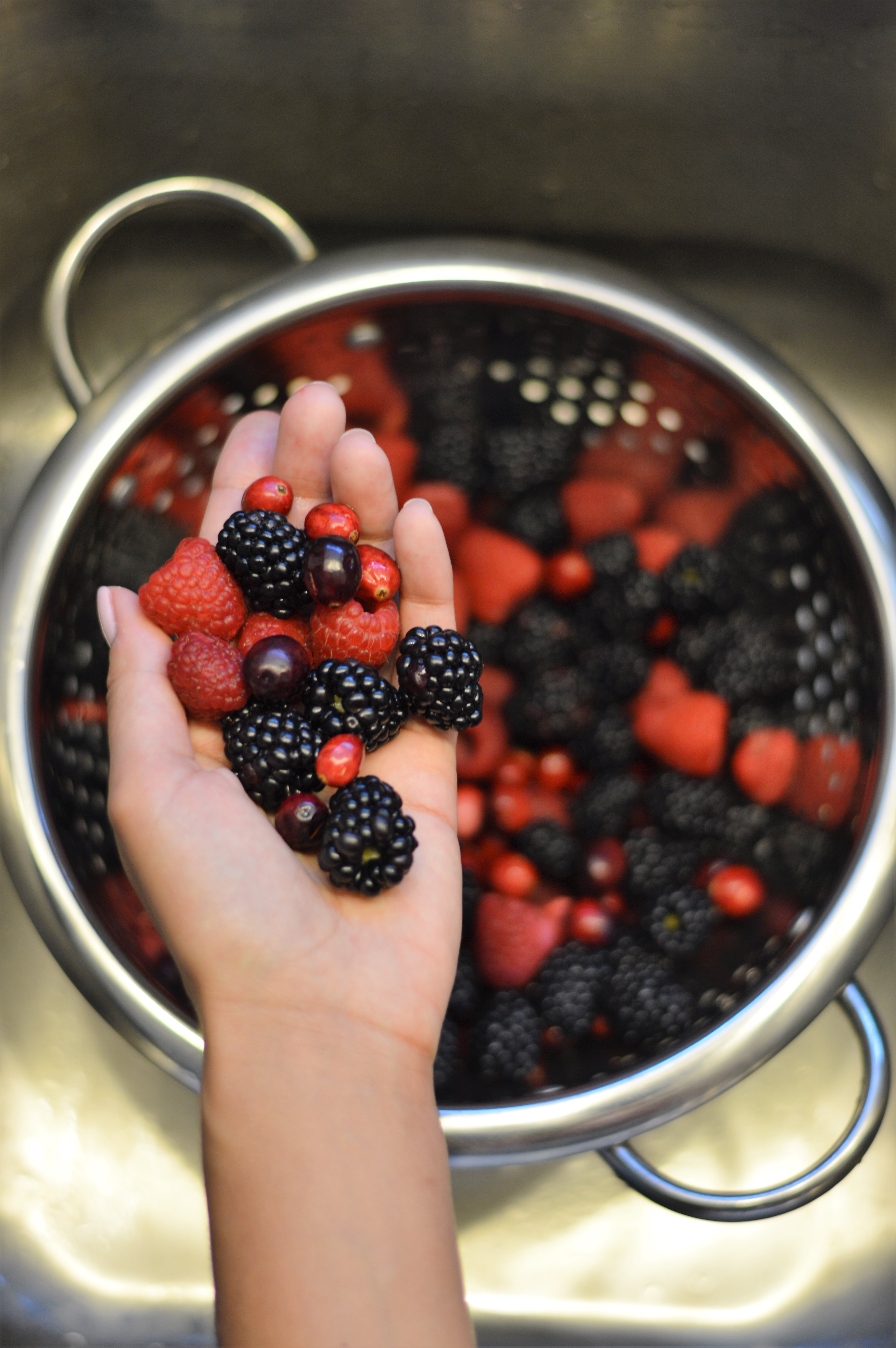 Handful of fresh berries