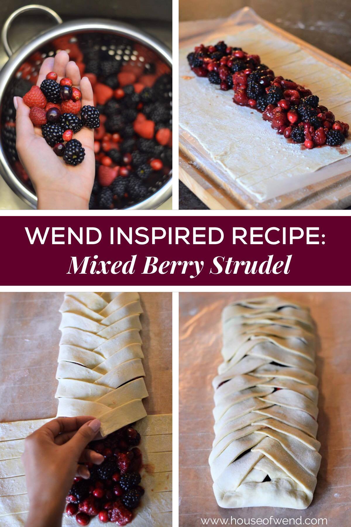 Mixed berry strudel recipe