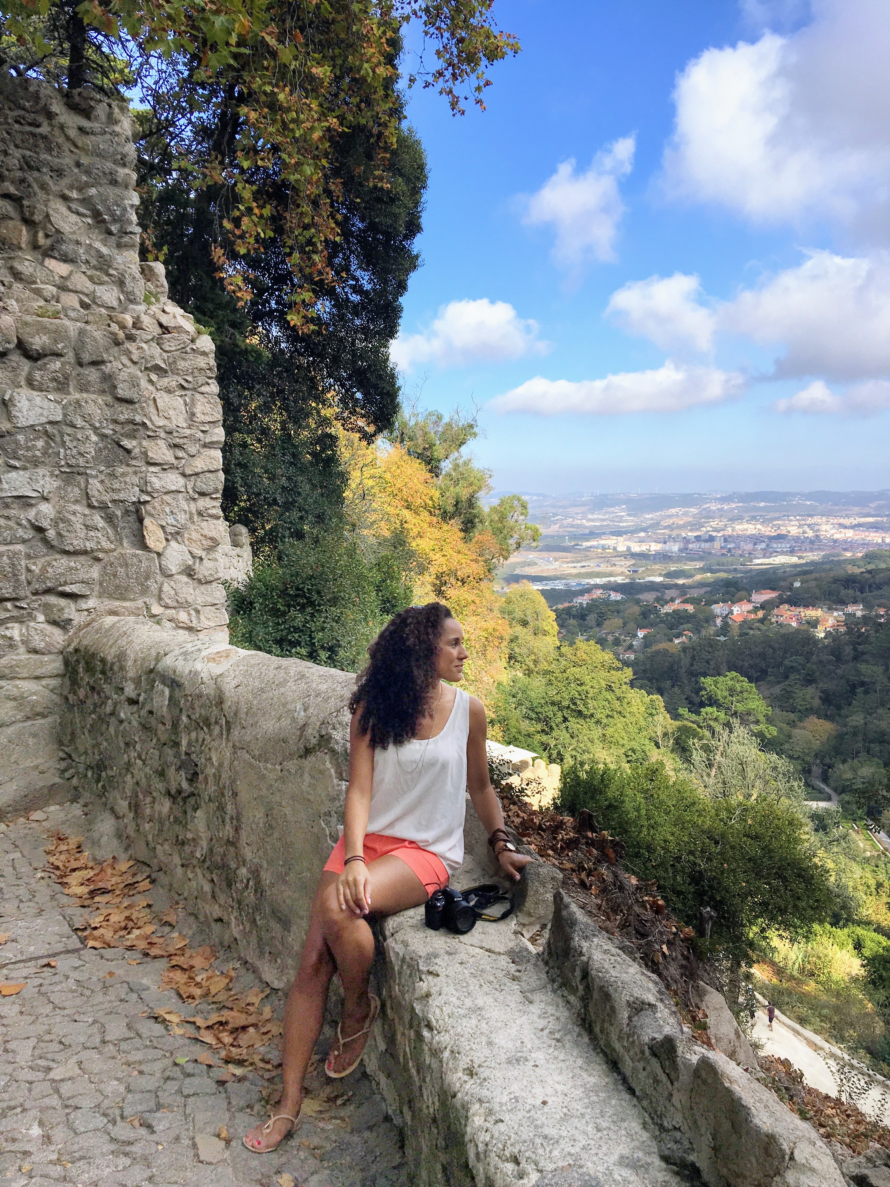 Panoramic view from the Moorish castle in Sintra, Portugal