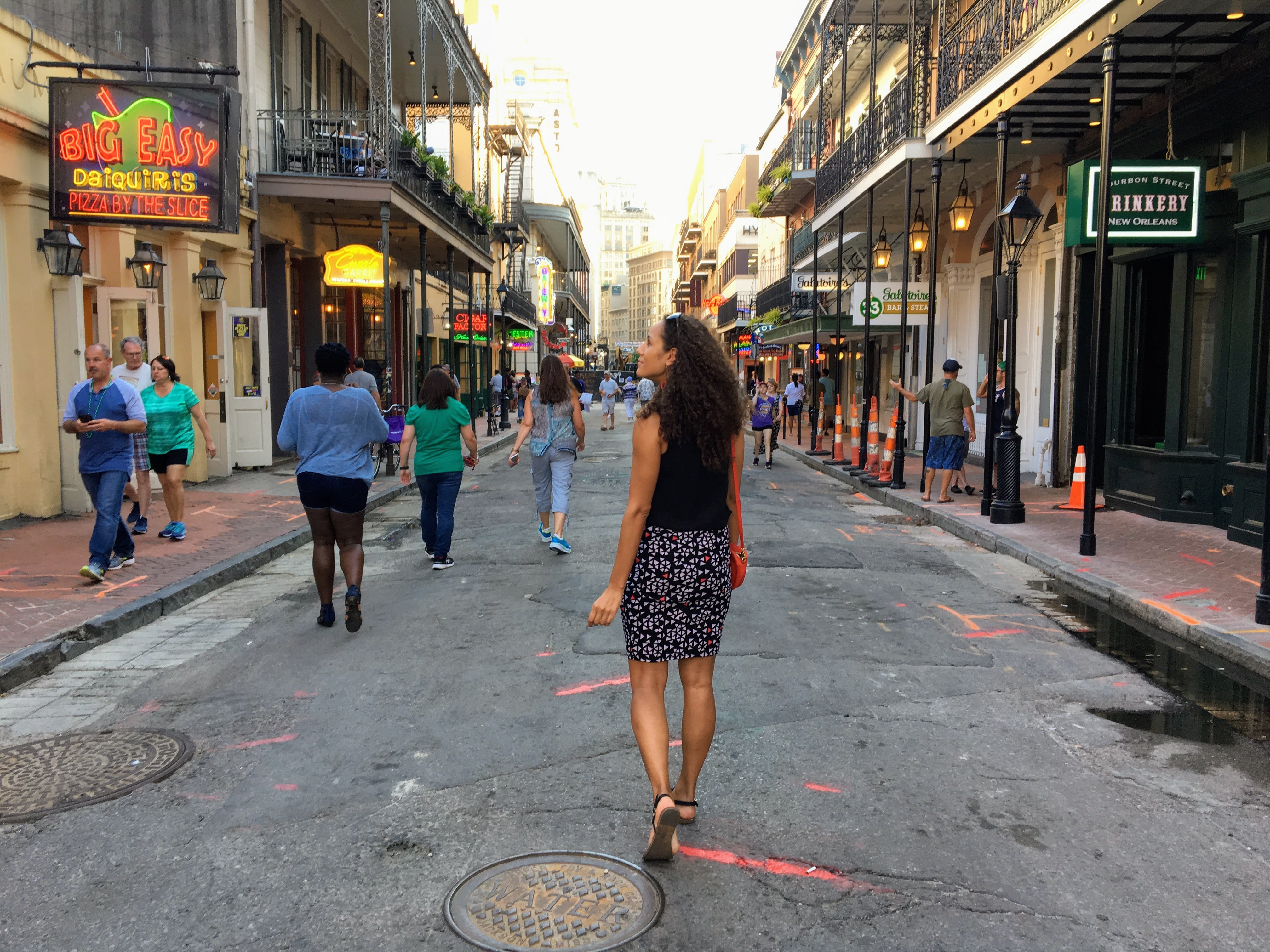 Walking through the French Quarter in New Orleans, Louisiana