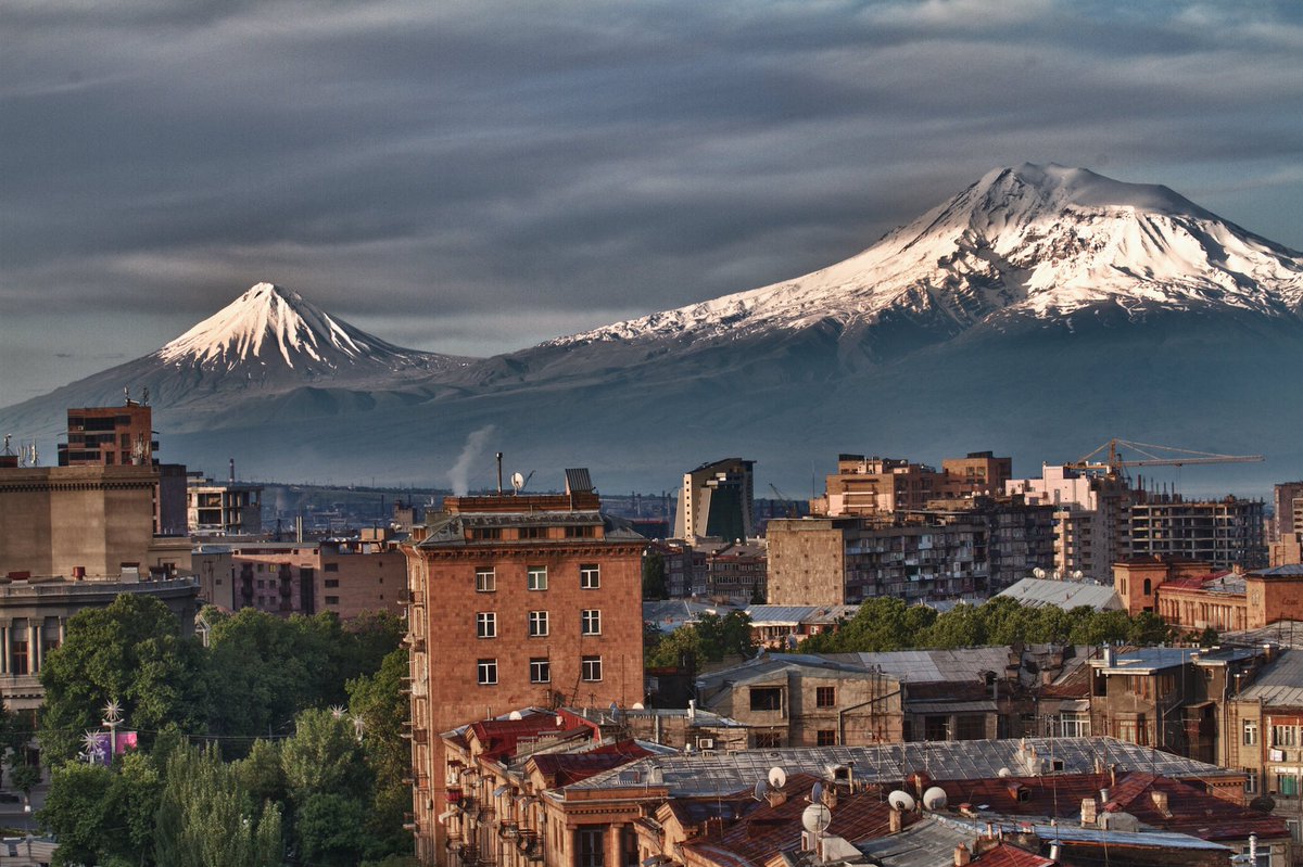View of Mount Ararat in Yerevan, Armenia