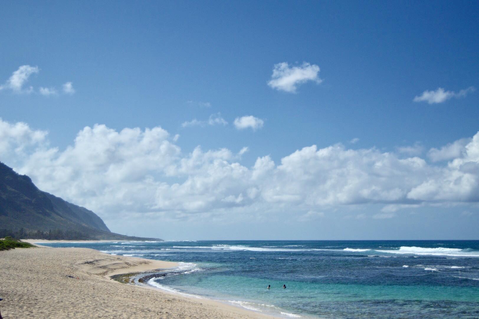 Keana Point beach in Oahu's North Shore, Hawai