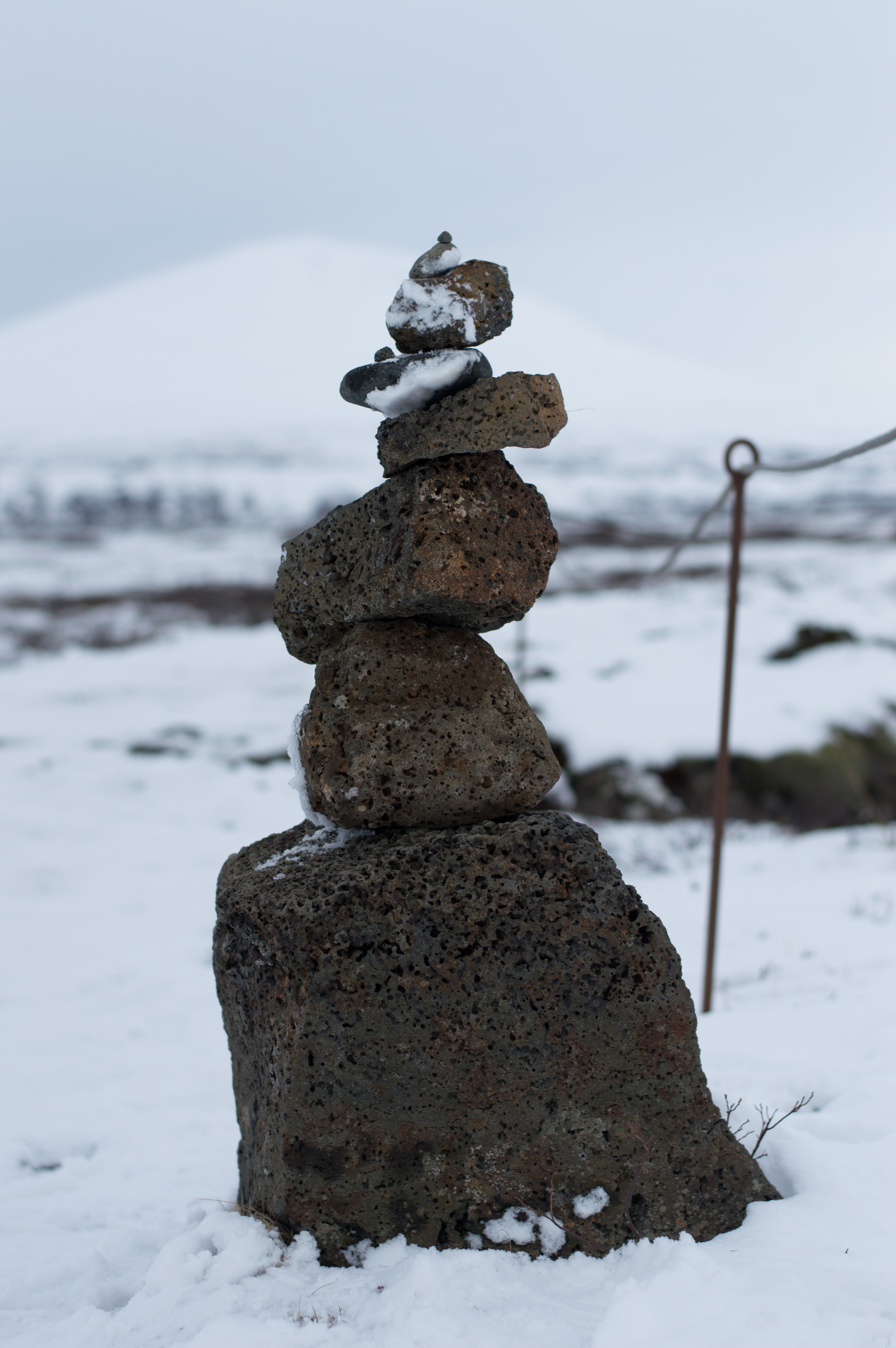 Strange rock sculpture in Iceland