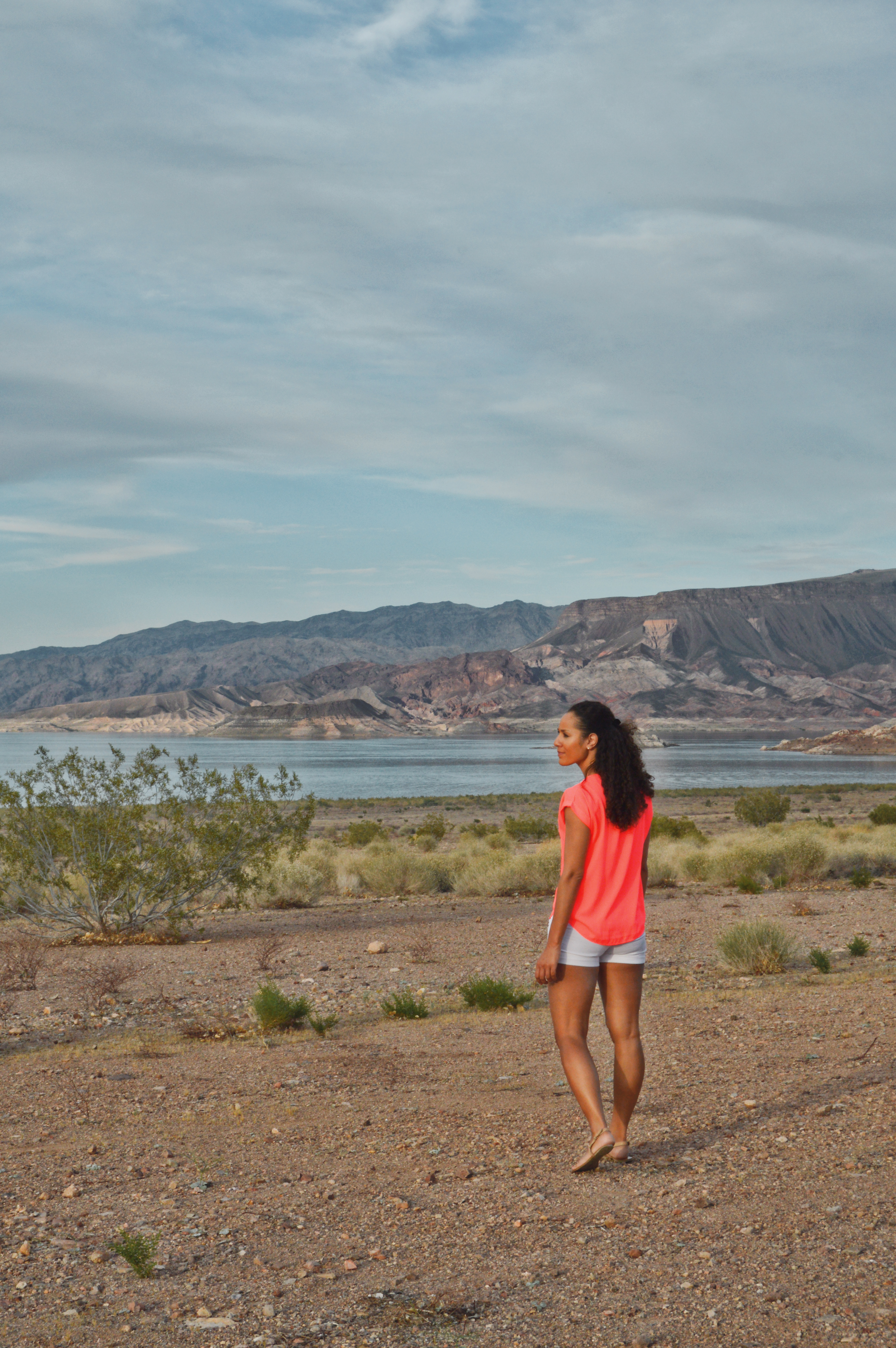 Watching the sunset at Lake Mead in Las Vegas