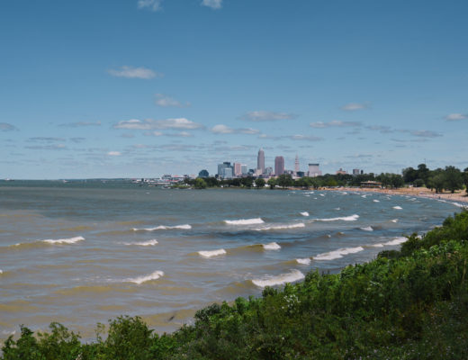 The Cleveland Skyline from Edgewater Beach Park