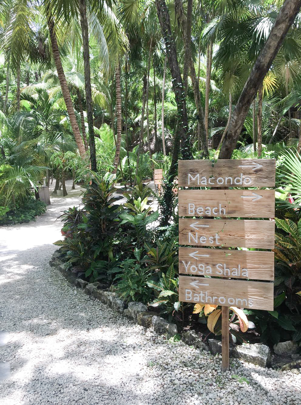Entrance to Macondo in the Nomade Hotel in Tulum, Mexico