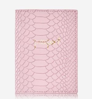 Pink Leather Passport Cover by GiGi New York