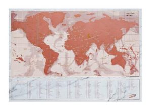 Rose Gold Scratch Off Map From Bloomingdales