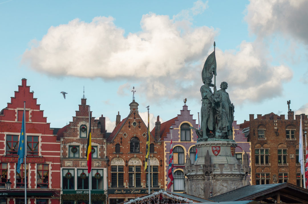 The central square, Markt in Bruges Belgium