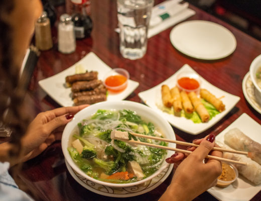 Vietnamese Pho Soup At Saigon Restaurant in Indianapolis