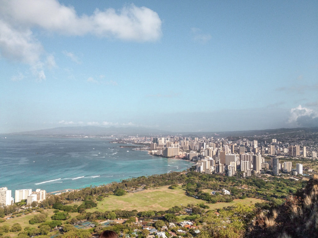View of Waikiki from Diamond Head Crater