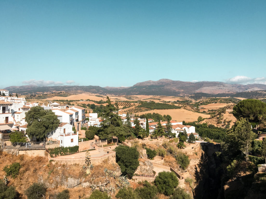 Architecture and hillside in Ronda, Spain