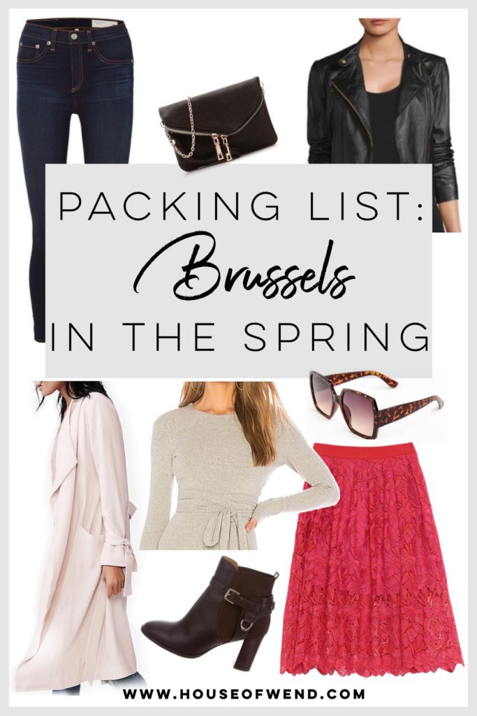 Packing list for springtime in Brussels, Belgium