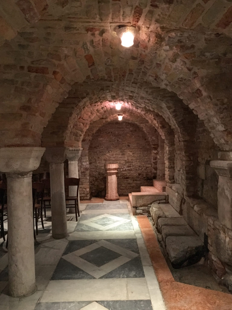 Inside the crypt at Saint Mark's Basilica