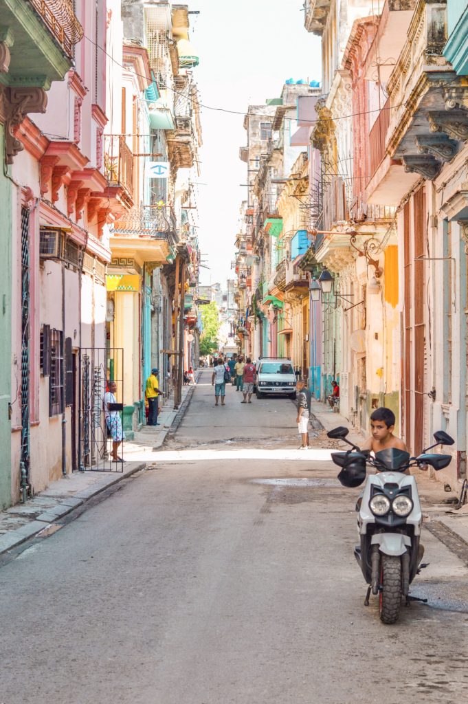 A boy on a bike in Havana, Cuba