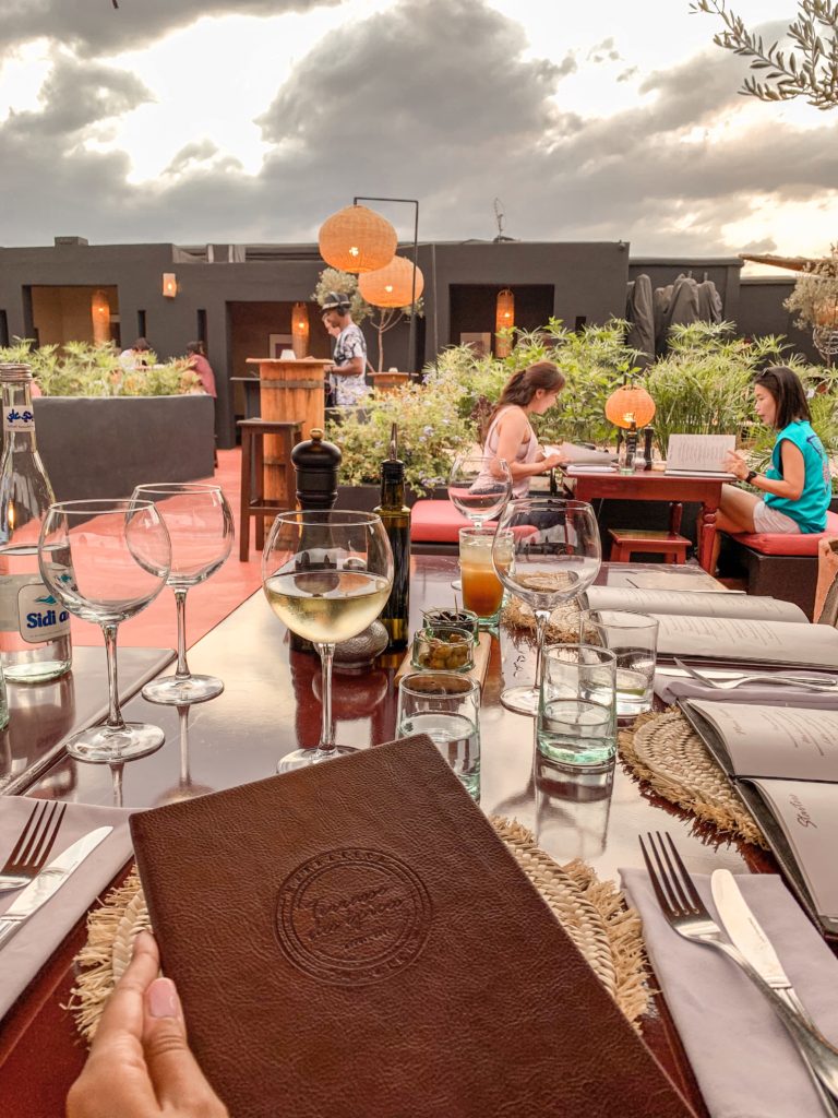 Rooftop restaurants in Marrakech, Morocco